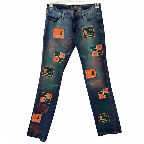 South Pole Denim - South Pole Univ Of Miami Hand Decorated Jeans